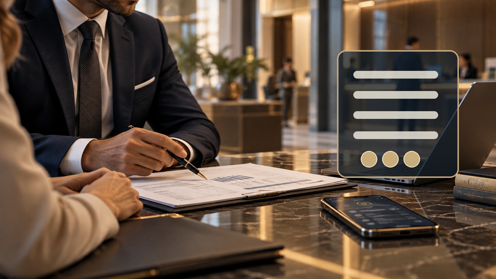 Documentos de crédito e contratação bancária em análise